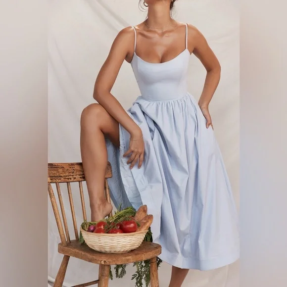 House of CB Lolita soft blue corset sundress - Picture 2 of 10